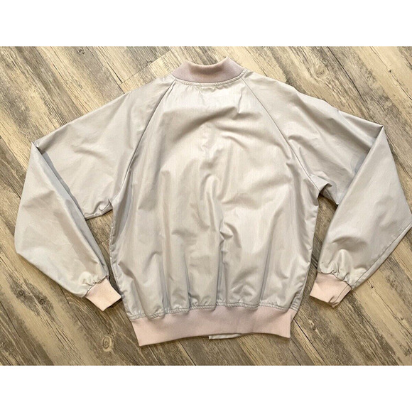 Vtg Michelin Swingster Jacket Khaki Tab Team Size Medium Made In USA Men's - Picture 9 of 9